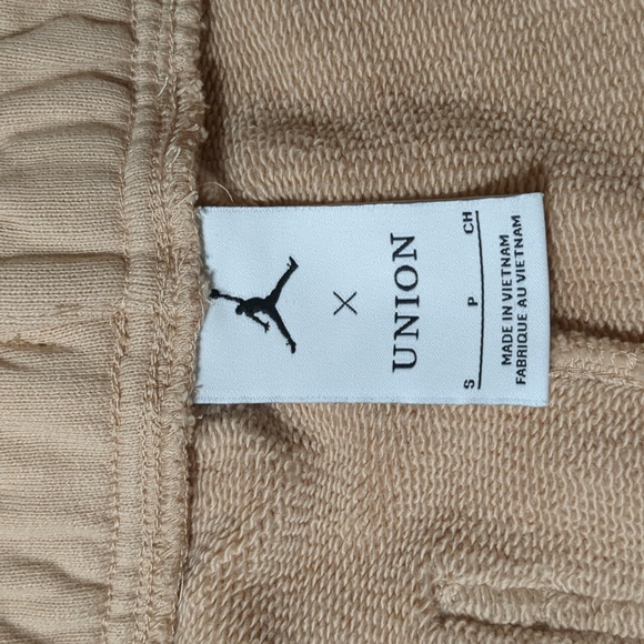 Jordan x Union MJ Fleece PantsBio Beige/Coconut Milk Men's Size Small - Picture 12 of 14